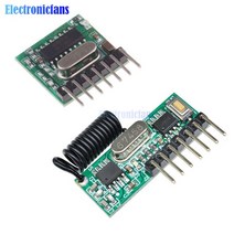 433 mhz 무선 와이드 전압 코딩 송신기 + 디코딩 수신기 433 Mhz 원격 제어용 4 채널 출력 모듈, 03 1 Set Module