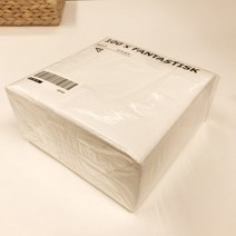 파티냅킨 IKEA 이케가 판타스 큰사이즈 서양 요리 종셋트 플라워 프린팅 식사 티슈 사각형 손수건 종이 2629278526, 정 사각형, 판타스 화이트 40x40cm100 건