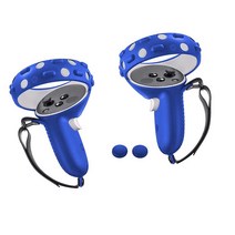 스마트폰VR 핸드폰 Oculus Quest 2 VR 터치 컨트롤러 보호 커버 떨어짐 방지 실리콘 핸들 그립 스킨 메타, 03 A Blue