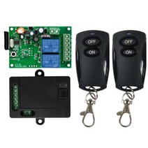 범용 무선 원격 제어 릴레이 라디오 수신기 모듈 차고 오프너용 RF 스위치 AC 220 V 2CH, 433mhz, 브라운