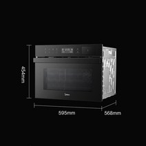 보부상민호 빌트인 전기 광파 오븐Midea-2 인 1 가정용 스마트 다기능 전기 오븐 내장 50 리터 에나멜 라이, 01 BS5053W_03 UK
