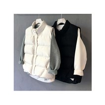남여공용 2컬러 캐주얼커풀조끼경량숏패딩 1+1