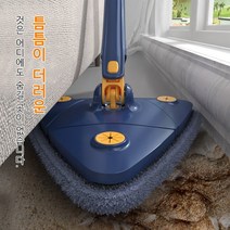 실내 삼각형 게으른 걸레 습식 및 건식 걸레, 블루 타입 삼각 대걸레 천 2매