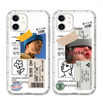 믹스더마켓 갤럭시 S22 S22울트라 사진 소년 소녀 스크랩 바코드 라벨 스티커 케이스 S22플러스