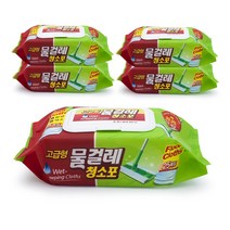 위생적인 물걸레 청소포 고급형 중형 캡형 25매, 5개