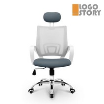 (LOGOSTORY 메쉬 컴퓨터의자 (12. AIR-CH 화이트쉘 그레이 컴퓨터의자/메쉬/그레이/화이트쉘