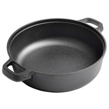스타우브 더블핸들 원목뚜껑 주물 철팬 무쇠 브런치 팬 펜, 깊어진 직경 28cm+ 나무 덮개