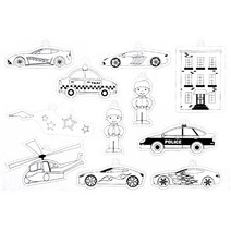 민화샵 쉬링크 마술종이 미술놀이 슈링클 만들기 16종, 교통수단 UDOPT0081