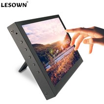 7인치 휴대용 모니터 1024x600 IPS 16:9 터치 스크린 모니터(스탠드 포함) 컴퓨터 디스플레이 Windows Mac용 HDMI LCD 소형 모니터, 7 inch