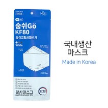 숨쉬고 황사마스크 대형 KF80 흰색