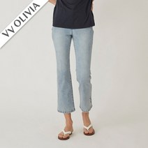 [비비올리비아] 자수디테일 붓컷데님팬츠 VVCMPYM3371