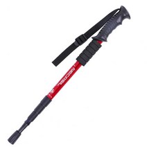등산 스틱 접이식 초경량Trekking Poles Flexible Anti-rust Accessory Four-section Telescopic Ultraligh, 03 빨간
