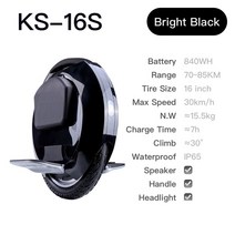 외발자전거 16s 외발 자전거 ks 전기 모노 휠 원 밸런스, 02 BRIGHT BLACK