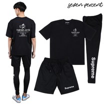 슈프림 골든에이지 반바지 레깅스 코디 3종 SET