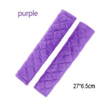 안전 벨트 커버 부드러운 플러시 안전벨트 2 개 성인 어린이용 자동차 인테리어 액세서리, 2pcs purple