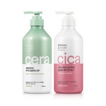 더마앤모어 두피 손상모 케어 샴푸 / 린스 600ml X2개, 05_NEW더마 세라샴푸+시카컨디셔너