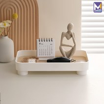 MCOMPANY 화장대 트레이 우드 다용도 향수 소형 수납 정리 탁상 화장품 악세사리 보관함 정리함 수납함 정리대 선반 미니 서랍 보관 서랍장 원목 인테리어 수납장 24*15, 너비24cm * 폭15cm * 높이4.5cm