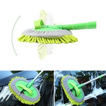 먼지 제거 유리 닦이 자동차 세차솔 카워시 브러쉬 솔 닦이 도구 차먼지털이 탈부착 창 유리 세척, 쿠팡 NA그린_NA리필솔