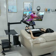 침대 모니터암 이동식 컴퓨터 책상 모니터 받침대, 볼드클래식모델2세대싱글호스트싱글암