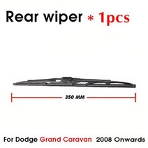 캠핑카창문 부품 환풍 차량 자동차 와이퍼 블레이드 후면 창 앞 유리 액세서리 닷지 그랜드 캐러밴 해치백 350mm 2008 이후, Single Wiper