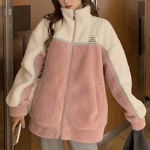 데일로엔 여성용 뽀글이 오버핏 후리스 자켓