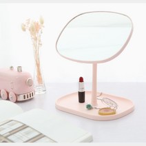 360회전 탁상거울 여대생 화장대꾸미기 장식소품 생일선물 모델, 화이트