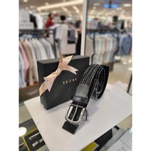 YJ2ST1108 명품느낌~짜임가죽 블랙~고리형~비조벨트 캐쥬얼 벨트 고급 수입~가죽벨트