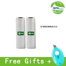 가정용 무선 진공포장기 수비드 포장 비닐 업소용 진공팩 식품 진공 실러 보관 가방용 진공 가방 1215202528 cm500 cm 진공 실러 5 롤몫, 협력사, 12x500cm 2롤