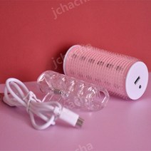 충전식 헤어롤 집게 세트 구르프 열 휴대용 앞머리 볼륨 고데기 여행용 USB 뿌리볼륨, 핑크