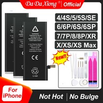아이폰 호환 배터리 IPhone 4 용 휴대 전화 4S 5 5S 5C SE 6 6S 7 8 Plus X XR XS 5G 7G 6G 11 Pro Max 6P 6SP 교체, [09] For iPhone 7G