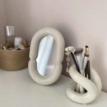 무스타슈 조디악 미러 모던 거울, 크림 미러