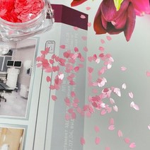 튤립 네일 글리터 봄네일아트