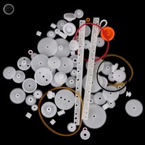 베벨기어 감속기 기어 박스 톱니 기어부품 플라스틱 싱글 및 더블 랙 풀리 벨트 웜 장난감 자동차 키트 세트 당 개기어, 1개