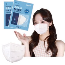 가벼운 KF94 새부리형 화이트 100매 대형 귀편한 숨쉬기편한 국산원자재 마우스킵, 20개, 5개입