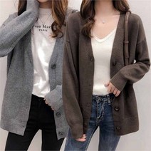 오노마 오노마 ONM 여성 데일리 심플 무지 V라인 베이직 기본 가디건 (9015004)