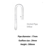 VIV ADA 품질 유리 난초 파이프 유출 유입 미니 사이즈 수족관 필터 튜브 및 워터 펌프용 신제품, 10 Orchid pipe in 17mm