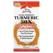 테리내추럴리 Terry Naturally 엑스트라 스트렝스 강황 50X 고효능 커큐민 500mg 캡슐 60정106627