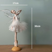 도자기인형 엔틱인형 트레이 발레 댄싱 엘프 천사 크리에이티브 윙 소녀 데스크탑 베란다 장식 수지 수공예, 01 Raise your hand