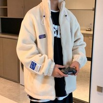 겨울 양모 재킷 곰돌이 디자인 남성 벨벳 점퍼