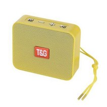 원래 브랜드 TG166 스피커 휴대용 블루투스 무선 사운드 바 야외 HIFI 서브 우퍼 지원 카드 FM 라디오 Aux, Yellow