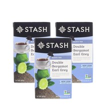 스태쉬티 홍차 더블 베르가못 얼 그레이 33g 18티백 Stash Tea Black Tea Double Bergamot Earl Grey, 3팩