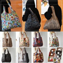 휴대용 에코백 접는 시장바구니 미듐사이즈 명품 여행용 연예인 장바구니 답례품 판촉 홍보, E