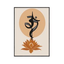 관세음보살상 가정용 불상 코끼리 옴 벽 장식 미술 인쇄 인도 불상 명상 차크라 요가 스포츠 캔버스 회화, 02 Sku2_01 13x18cm No Frame