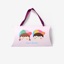 피크닉앤패키지 빼빼선물포장용품 빼빼로데이사탕포장봉투, 소년/소녀 반달상자(중), 1개