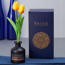 레이나퍼퓸 프리미엄 튤립 플라워디퓨저 200ml, 블랙병_퍼플_망고