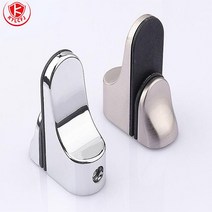 유리난간대 유리난간대 부속아연 합금 조정 가능한 유리 선반 홀더 클램프 지원 브래킷 크롬, 02 K839G 1 piece