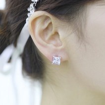 모던 스퀘어 웨딩 드레스 셀프 촬영 파티 돌잔치 스튜디오 본식 볼드 드롭 귀걸이