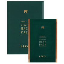르씨(LECCI) P7 프로바이오틱스 마스크팩 5매 속건조 피부장벽 피부면역력 미백 주름, 10개(70%할인)