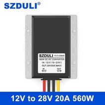 12V ~ 28V 자동차 전압 안정기 모듈 DC 컨버터 부스터 방수 전원 공급 장치, 03 12V to 28V 20A