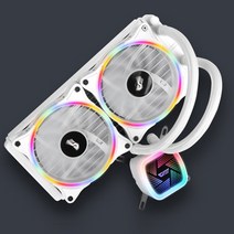 다크프래쉬 AZ 저소음 고성능 일체형 수랭 CPU 쿨러 TRACER DT240 RGB 화이트